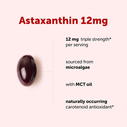 Micro Ingredientes Astaxantina 12 mg por porción con aceite MCT, 45...