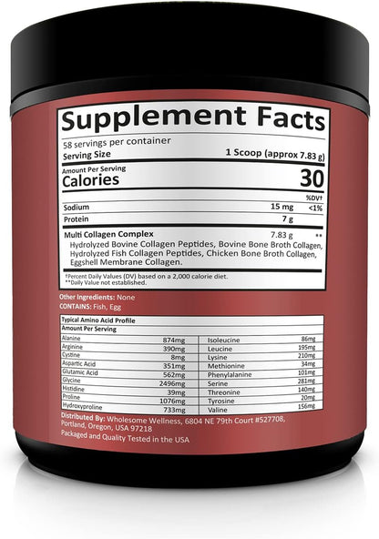 Polvo de proteína de colágeno múltiple hidrolizado (tipo I II III V...