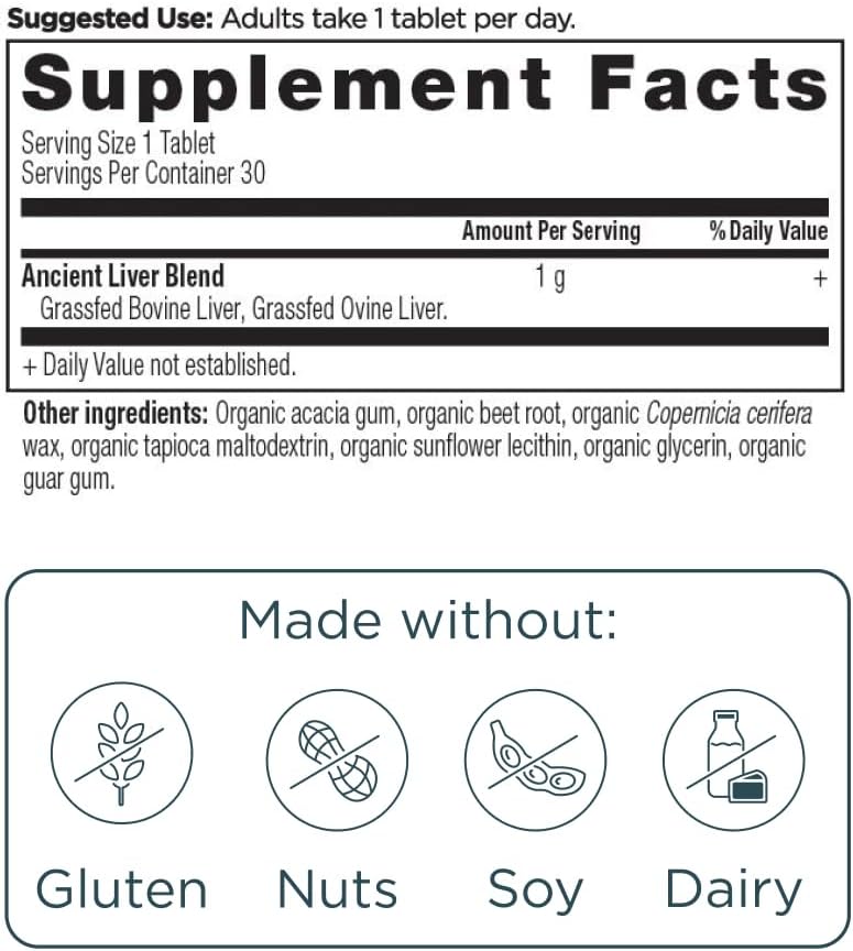Ancient Nutrition Suplementos de órganos, cápsulas de complejo de ó...