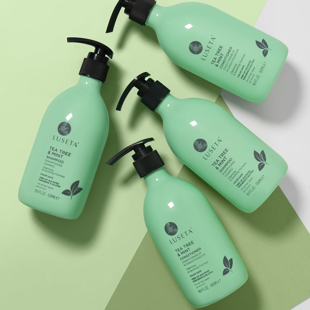 Luseta Tea Tree Mint Champú y acondicionador para limpieza del cabe...