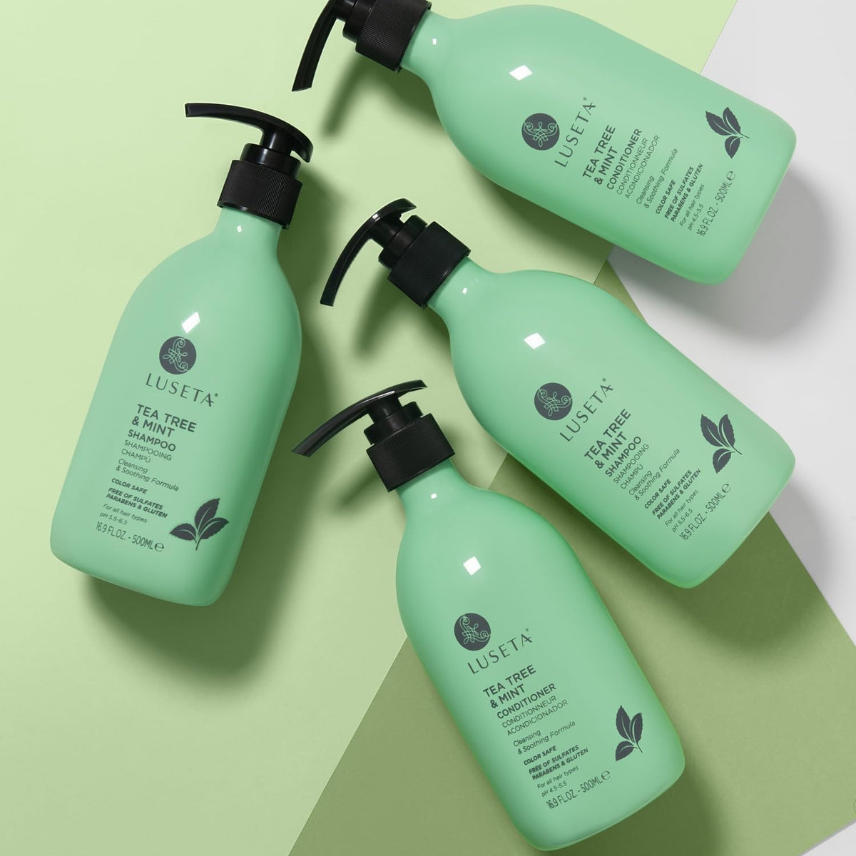 Luseta Tea Tree Mint Champú y acondicionador para limpieza del cabe...