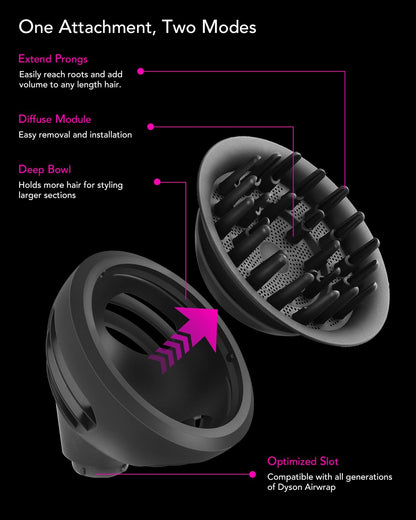 Difusor Wave+Curl para Dyson Airwrap Styler, accesorio de boquilla...