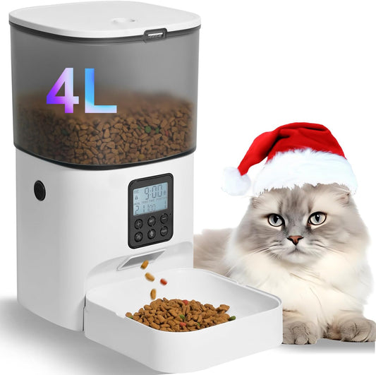 ANDOLL HOME Comedero automático para gatos, dispensador de comida p...