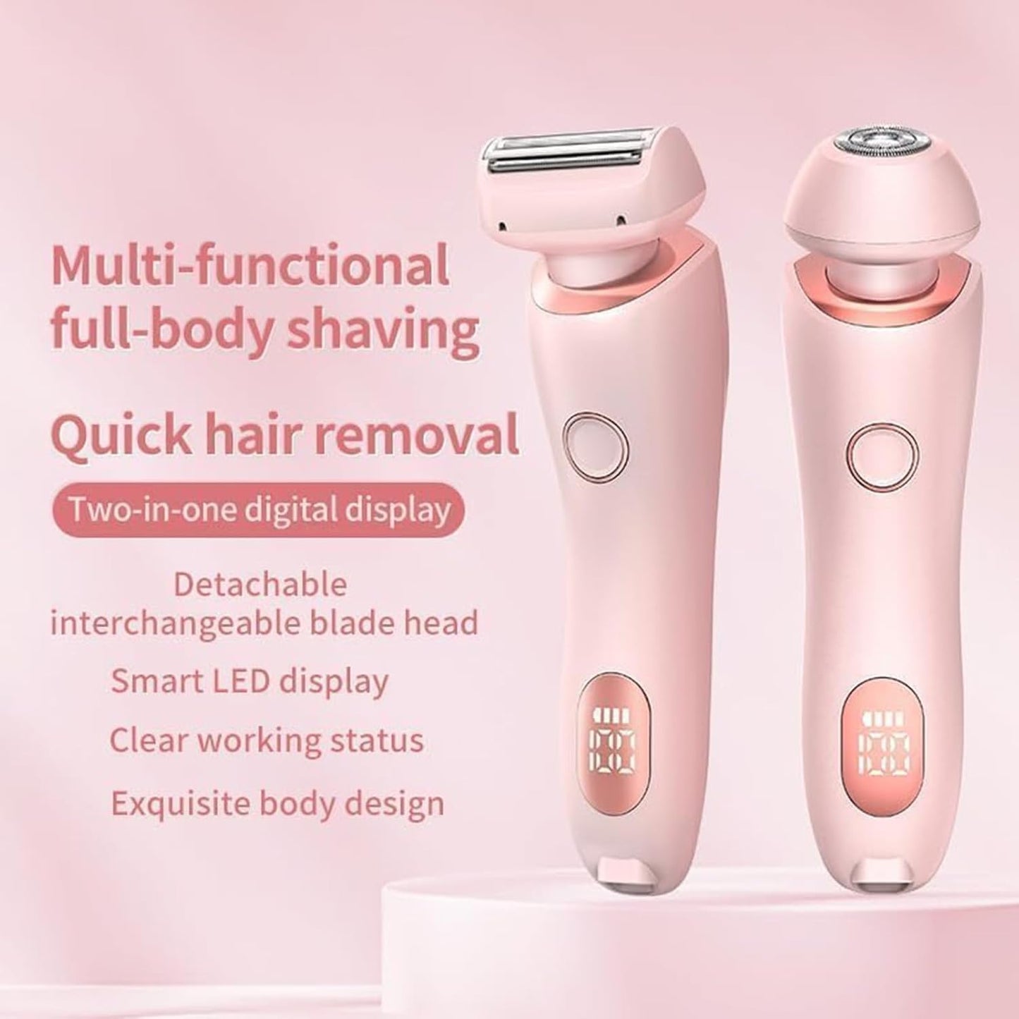 Maquinilla de afeitar eléctrica para mujer, removedor de pelo recar...