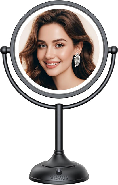 VESAUR Espejo de Maquillaje Profesional Iluminado de 8.5", 1X\/...