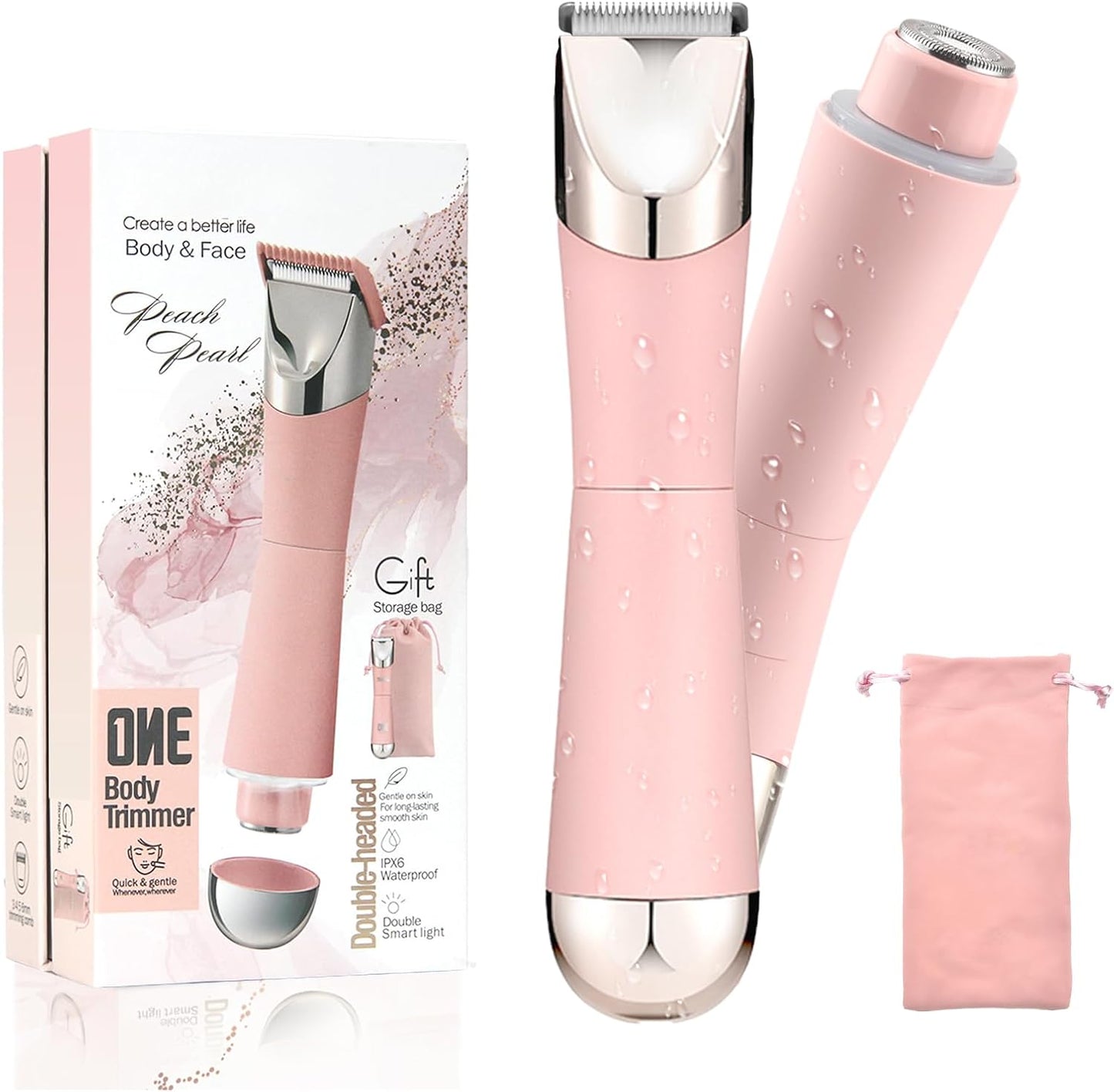 Dermave - Afeitadora y recortadora de bikini para mujer, IPX7 imper...