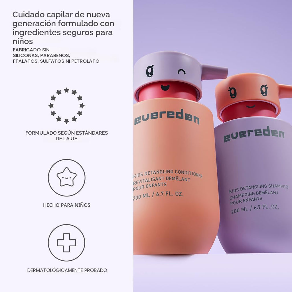 Evereden Champú y acondicionador para niños + cepillo, probado por...