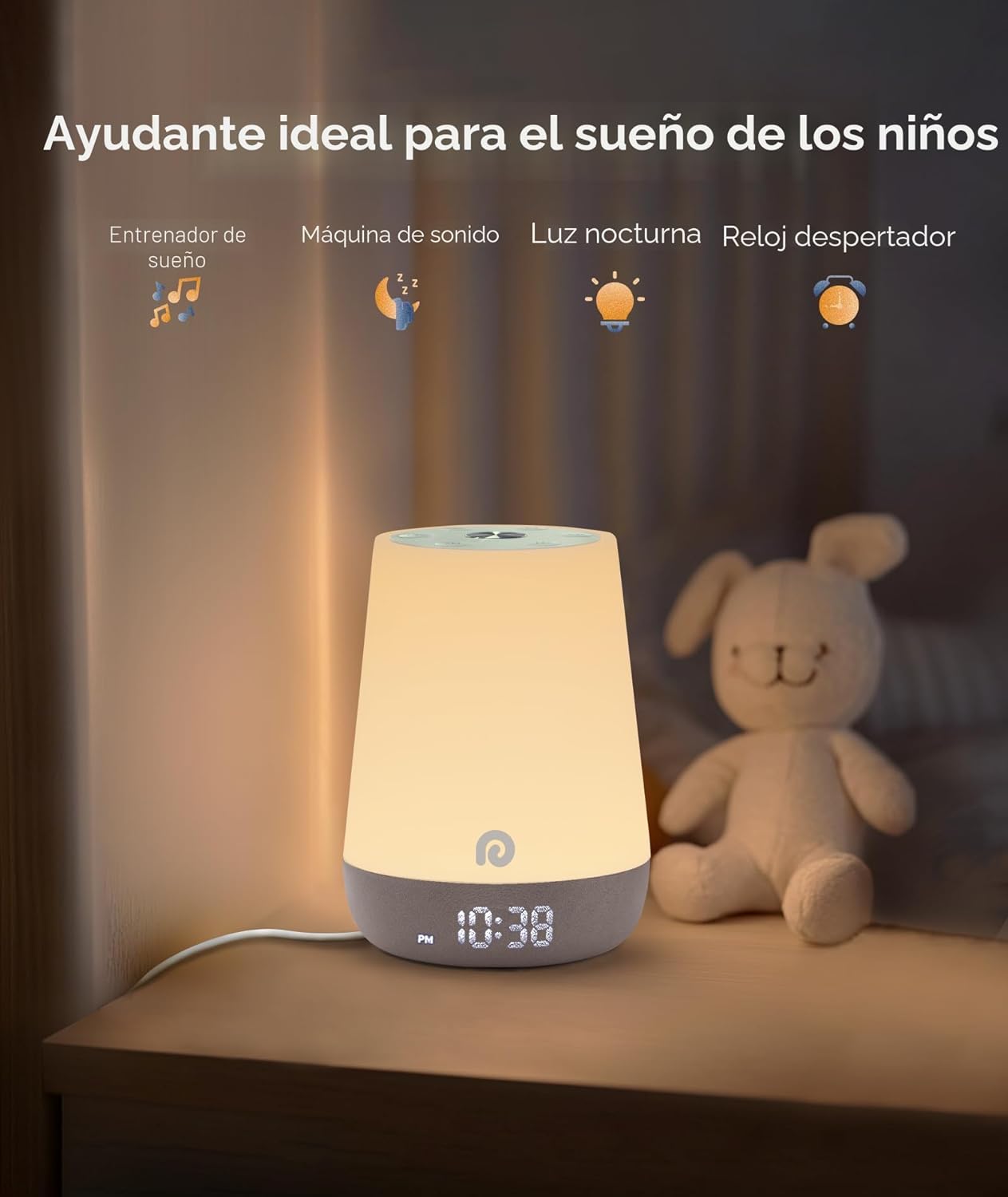 Dreamegg Sound Machine Baby - Máquina de ruido blanco para bebé con...