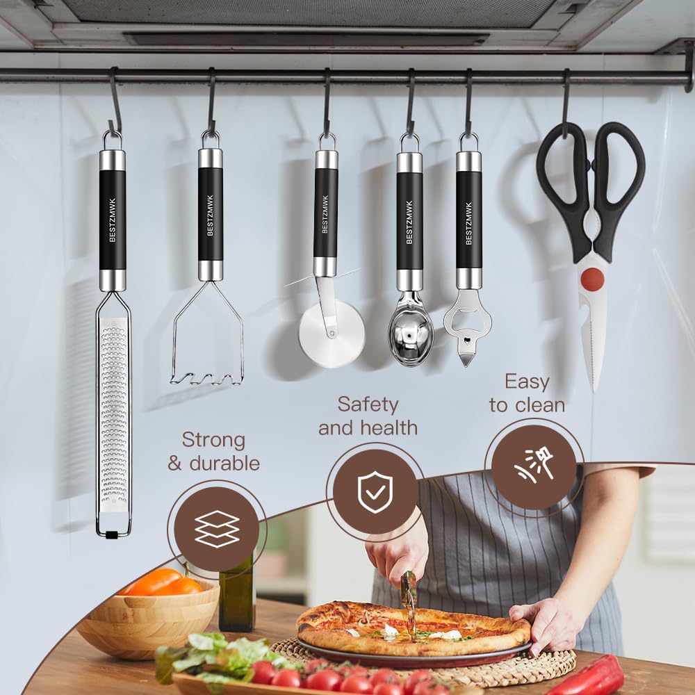 Juego de utensilios de cocina - Utensilios de cocina de silicona -...