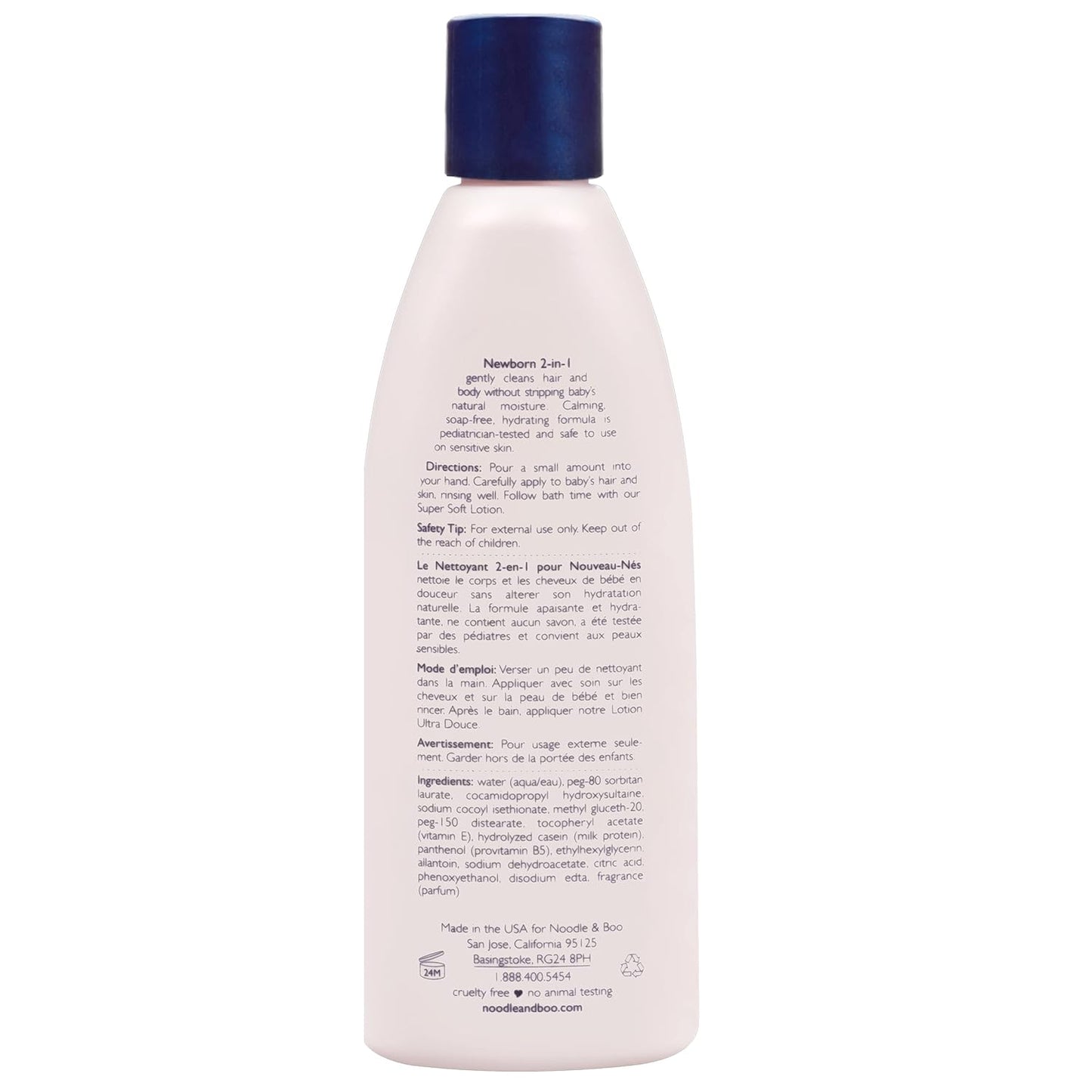 Noodle &amp; Boo Gel de baño y cabello 2 en 1 para recién nacidos