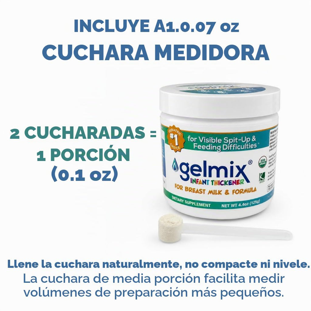 Gelmix Espesante infantil para leche materna y fórmula, tarro de 4....