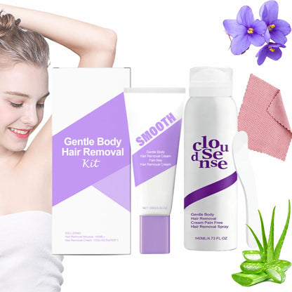 Cloud Sense - Spray de depilación suave, kit de depilación suave, c...