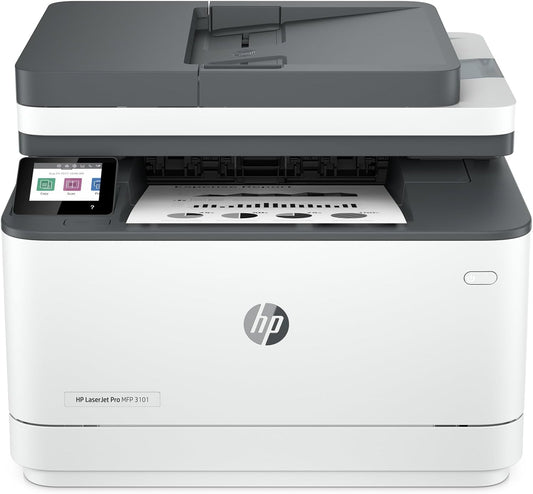 HP LaserJet Pro MFP 3101fdw Impresora láser inalámbrica en blanco y negro todo en uno, escáner, fotocopiadora, fax, ideal para la oficina (3G628F)