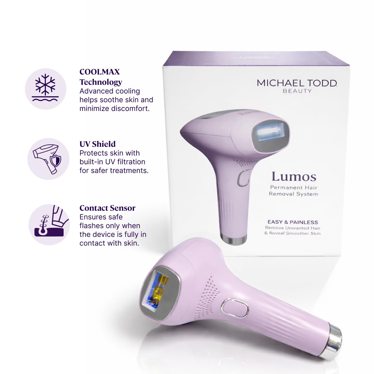 MICHAEL TODD Beauty: dispositivo de depilación láser IPL LUMOS para...