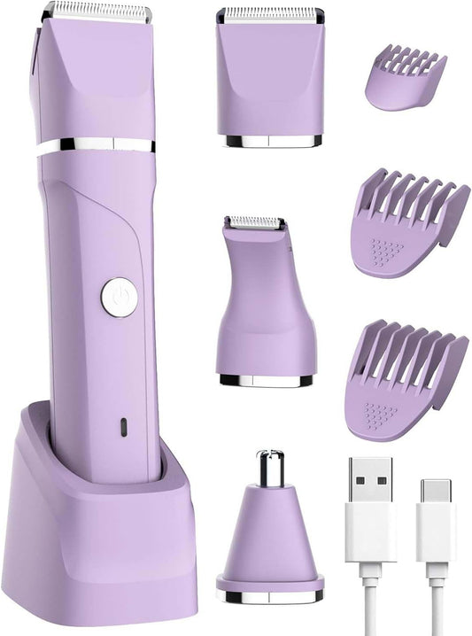 VEGITERIA Cortador eléctrico 4 en 1 para mujer, morado, hoja de cer...
