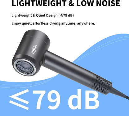 Aptin Secador de pelo iónico, 110 K RPM, 1250 W, secado rápido, cui...