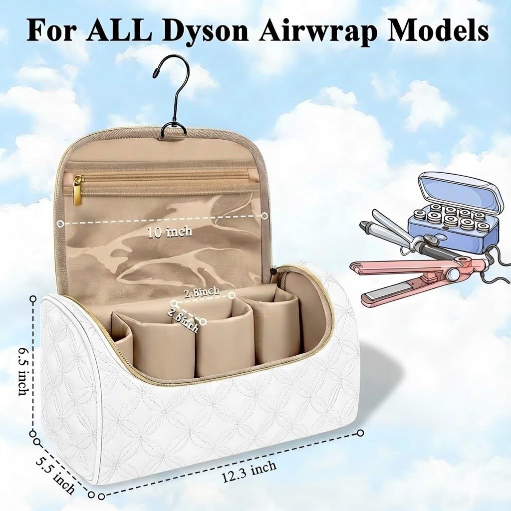 Mancro Estuche de viaje acolchado compatible con Dyson Airwrap Styl...