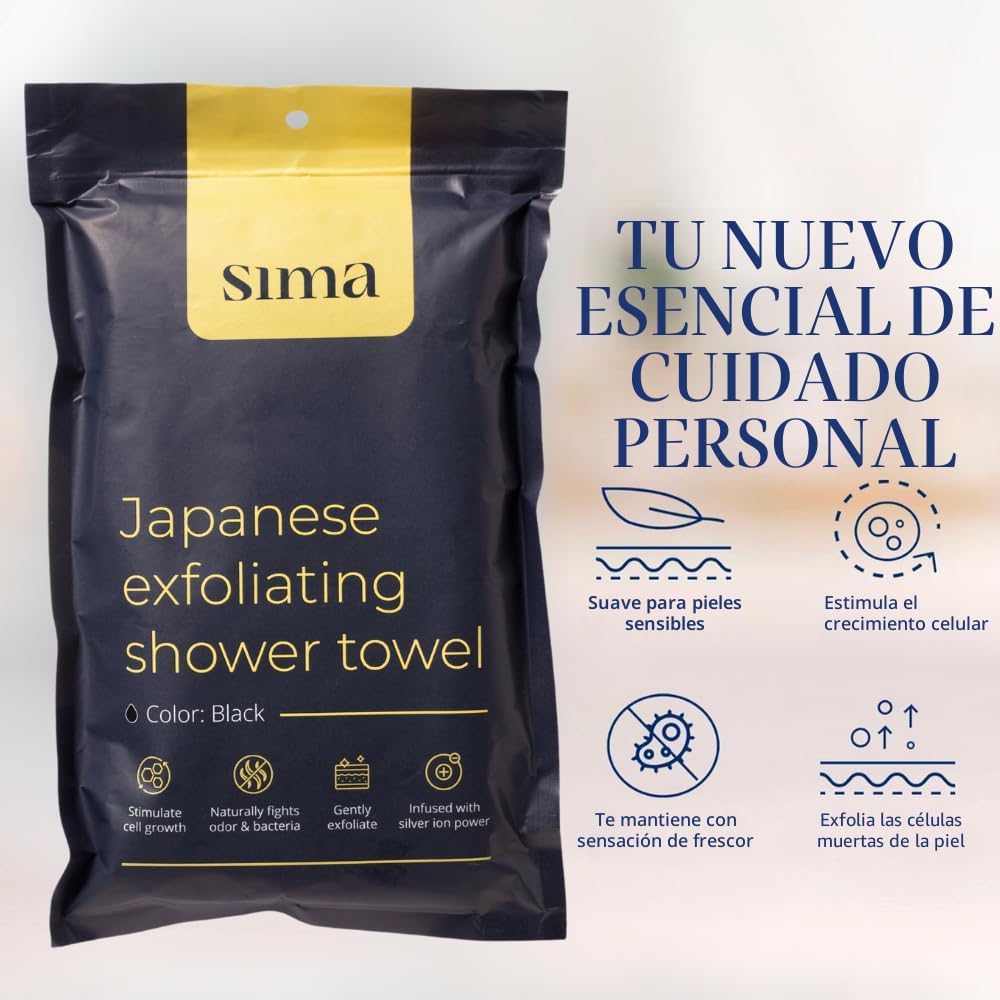 Toalla exfoliante para la cara y el cuerpo - Toalla exfoliante japo...