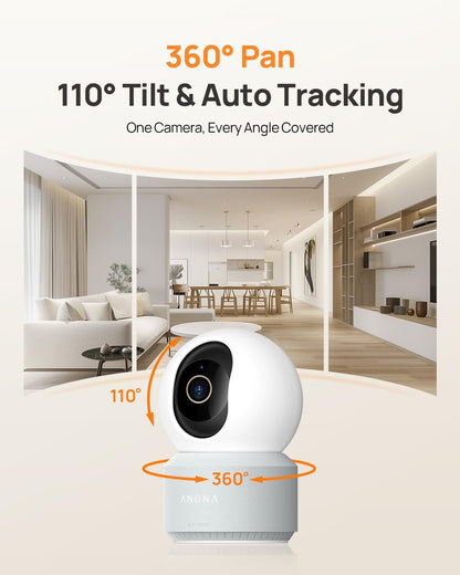 Anona cámara interior 4K UHD, cámara de seguridad para mascotas\/pe...