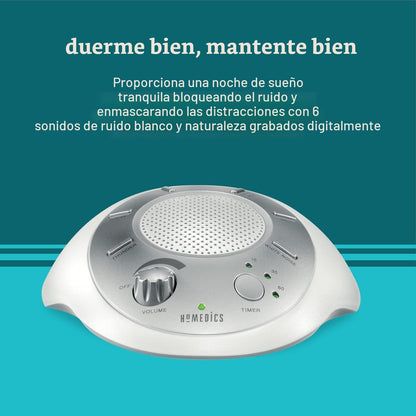 Máquina de relajación con 6 sonidos de la naturaleza, plateado
