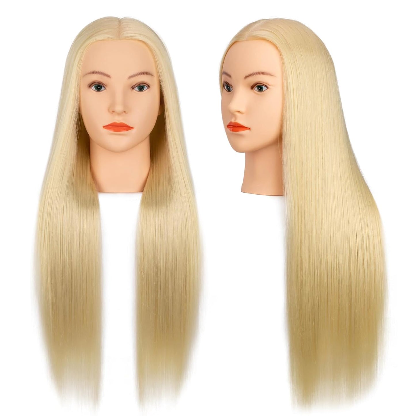 Cabeza de maniquí 26-28" con 80% de cabello humano, cabeza de m...