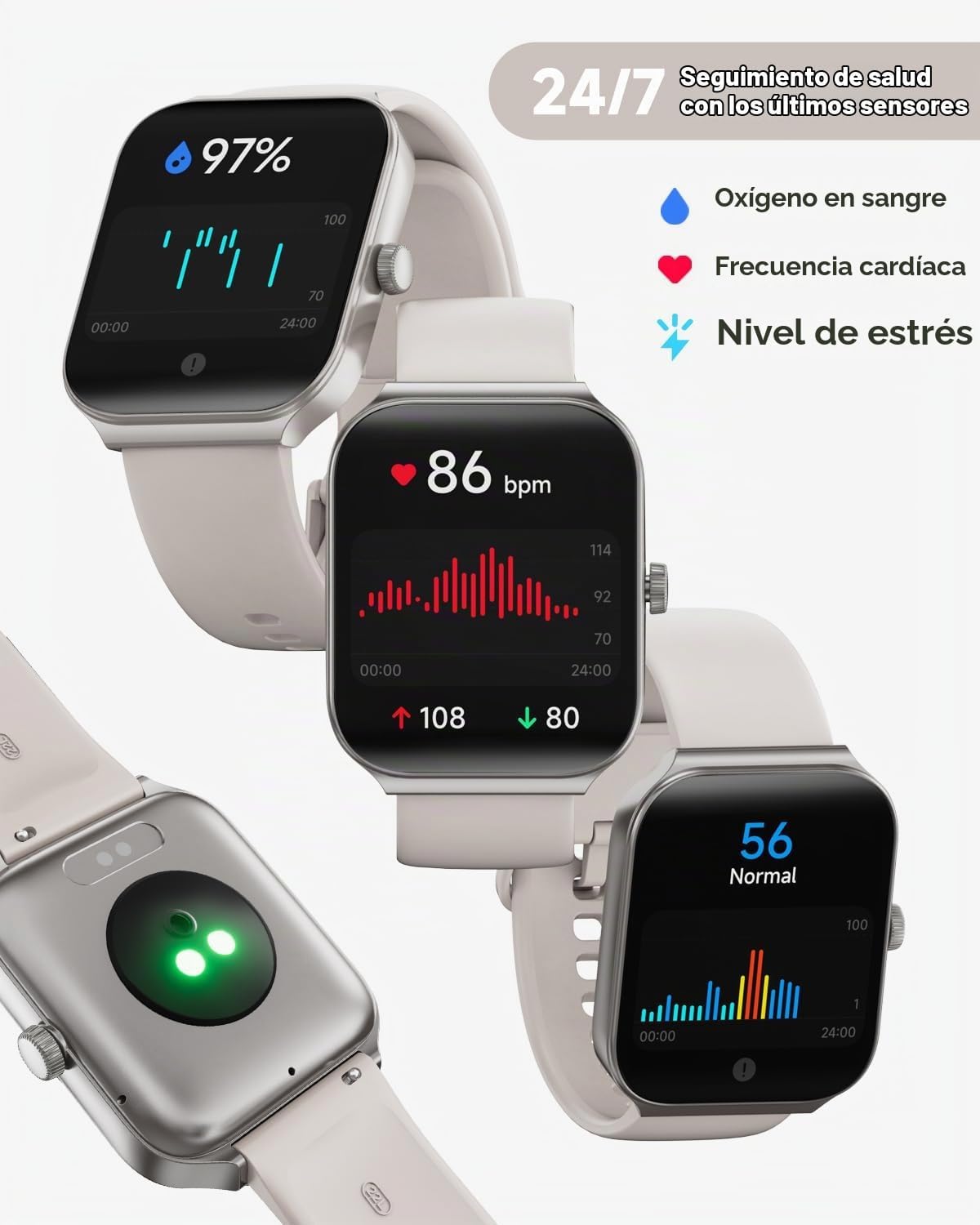 TOOBUR - Reloj inteligente para hombres y mujeres con Alexa incorpo...