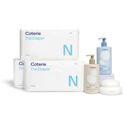 Coterie Skincare Essentials Set | Pañales para recién nacidos (93 u...