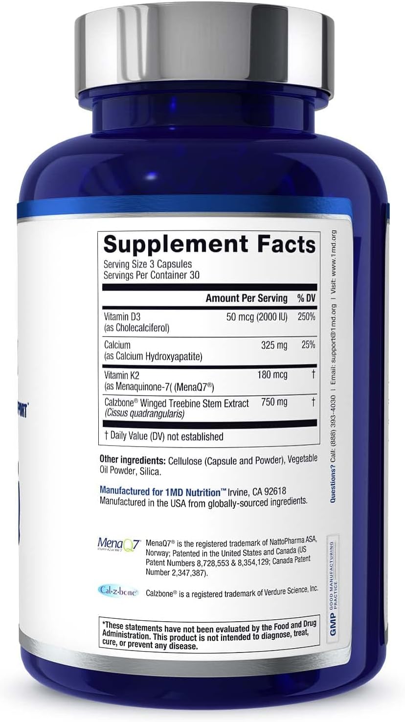 1MD Nutrition OsteoMD para un apoyo óseo integral | con hidroxiapat...