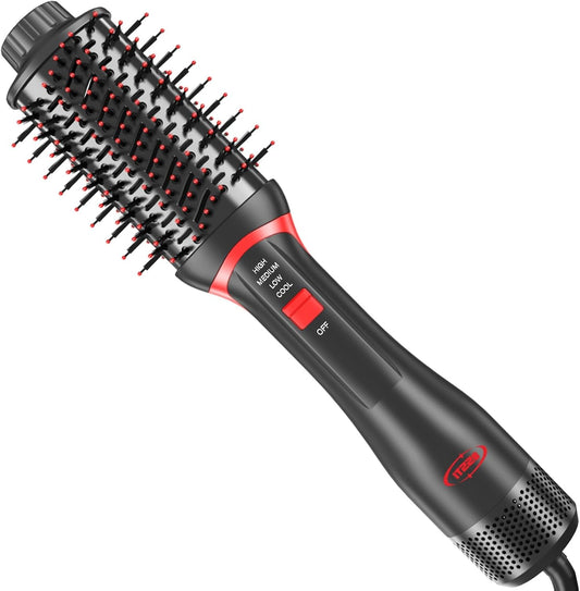 Cepillo secador de pelo, voluminizador de un solo paso con tecnología de cerámica iónica, moldeador de aire caliente de 1200 W para todo tipo de cabello