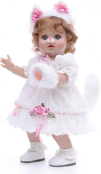 Cloveray Muñeca Bebé, Muñeca Reborn Toddler Realista de 18 Pulgadas...