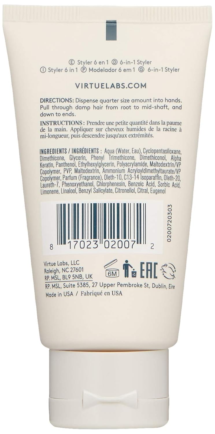 Virtue 6-en-1 Estilizador de Cabello, Crema de Peinado con Protecci...