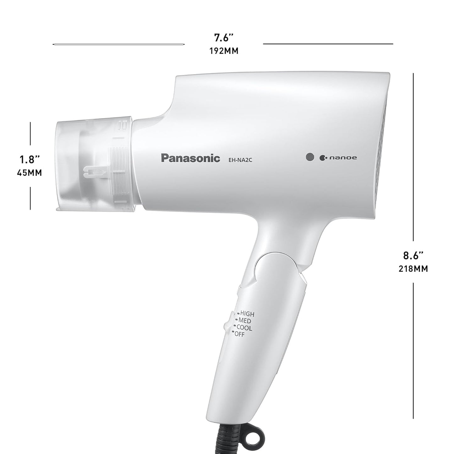 Panasonic Nanoe - Secador de pelo compacto con boquilla oscilante d...