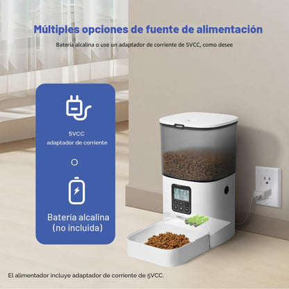 ANDOLL HOME Comedero automático para gatos, dispensador de comida p...