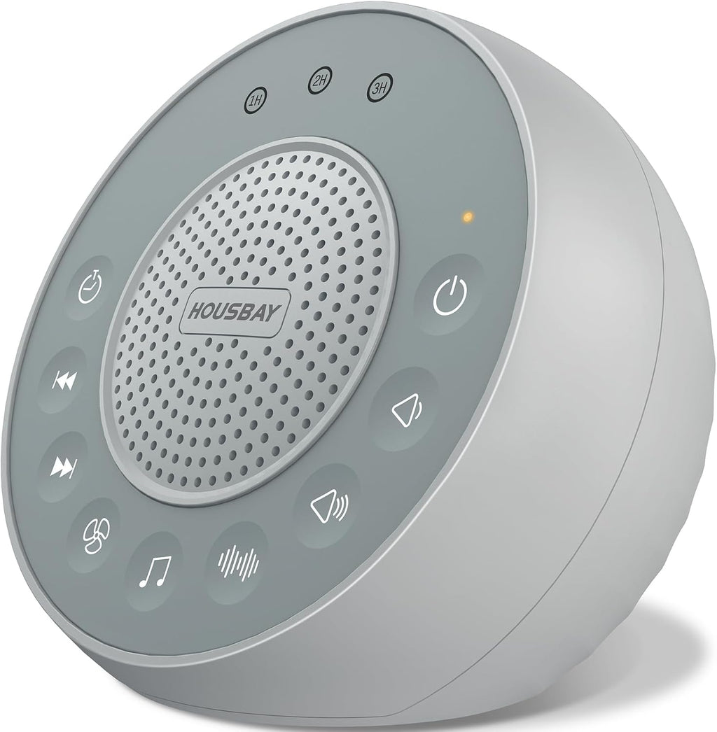 HOUSBAY Máquina de sonido Ruido blanco para dormir, gris | 31 sonid...