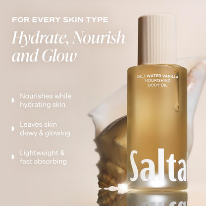 Aceite corporal Saltair - Lujoso aceite de agua salada y vainilla d...