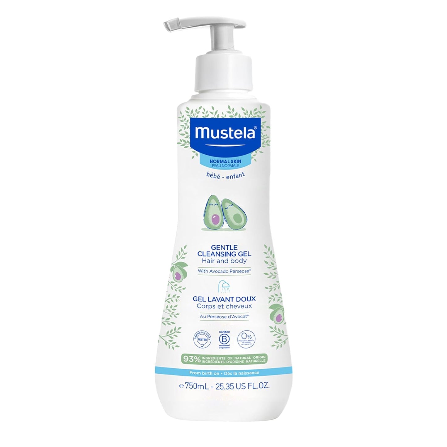 Mustela Gel de Limpieza Suave para Bebé - Jabón para el Cabello y C...