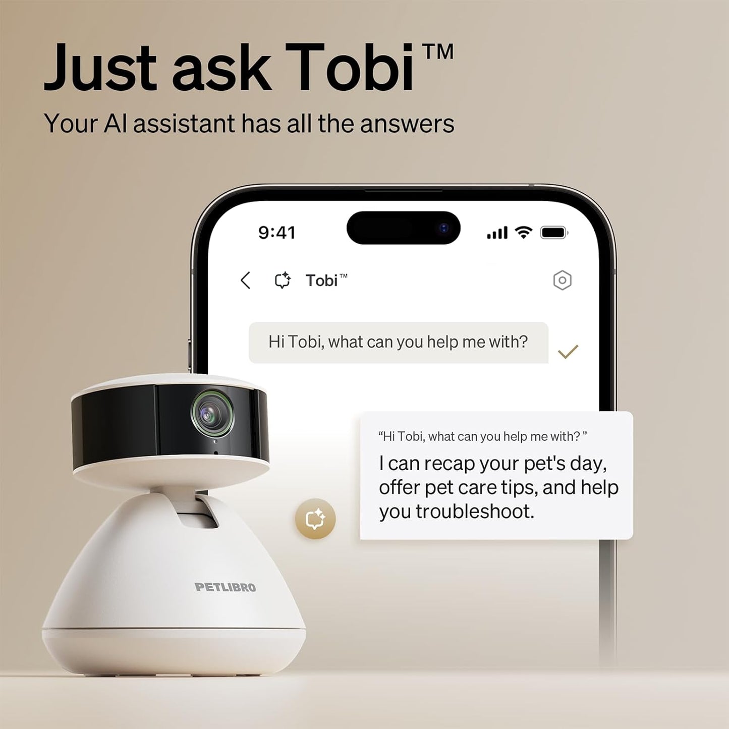 PETLIBRO AI Cámara para mascotas con aplicación de teléfono para in...