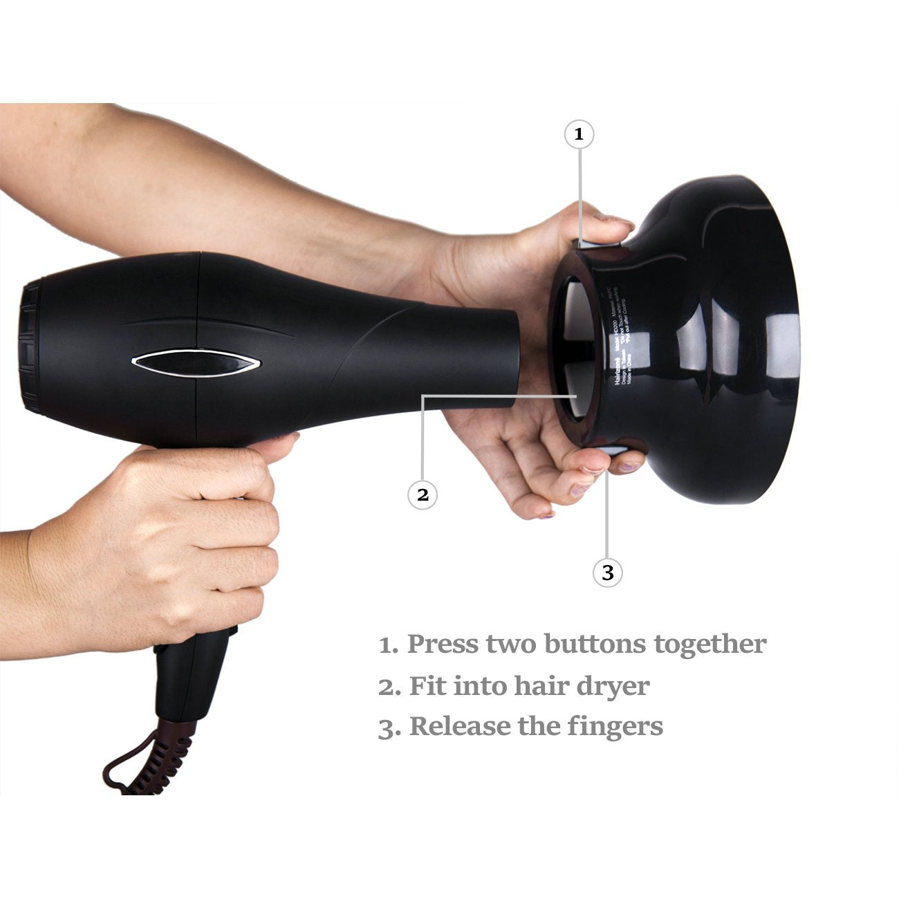 Hairizone - Difusor universal para cabello adaptable para secadores...