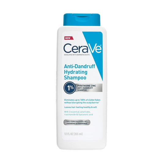 CeraVe Champú hidratante anticaspa, tratamiento de caspa de zinc pi...