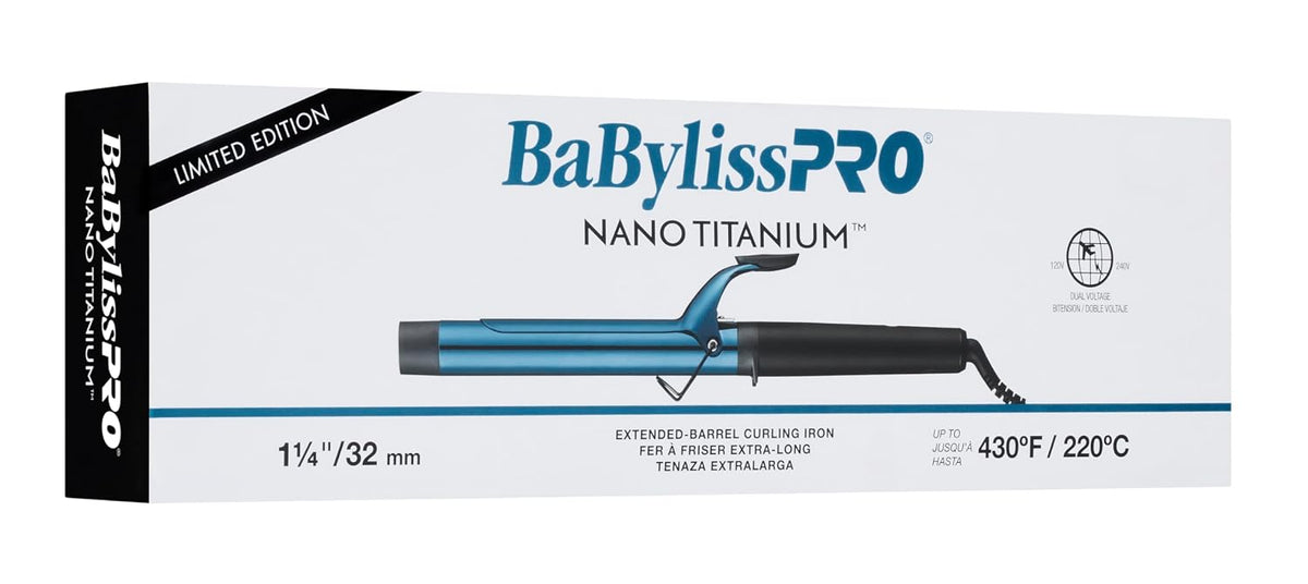 BabylissPRO Rizador profesional Nano Titanium con barril extendido\...