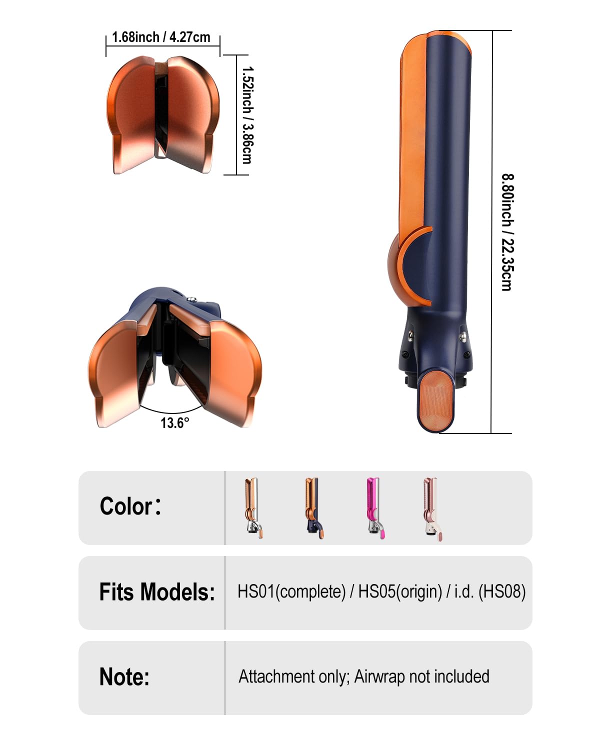 Accesorio de flujo de aire compatible con Dyson Airwrap Multi-Style...