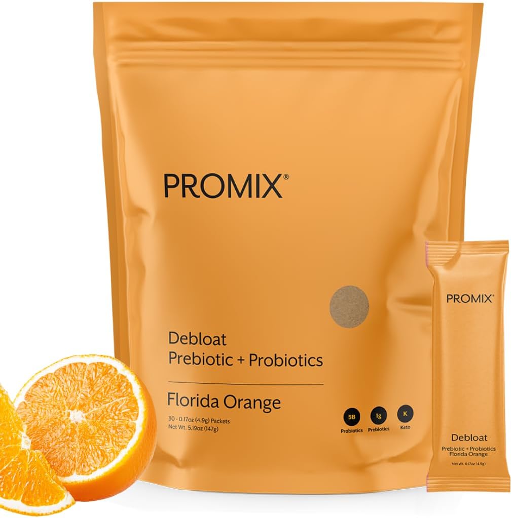 ProMix Nutrition Prebióticos y probióticos Debloat, naranja Florida...