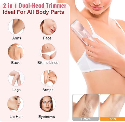 Bikini Trimmer for Women,2 in 1 Dual Head Bikini Shaver &amp; Body...