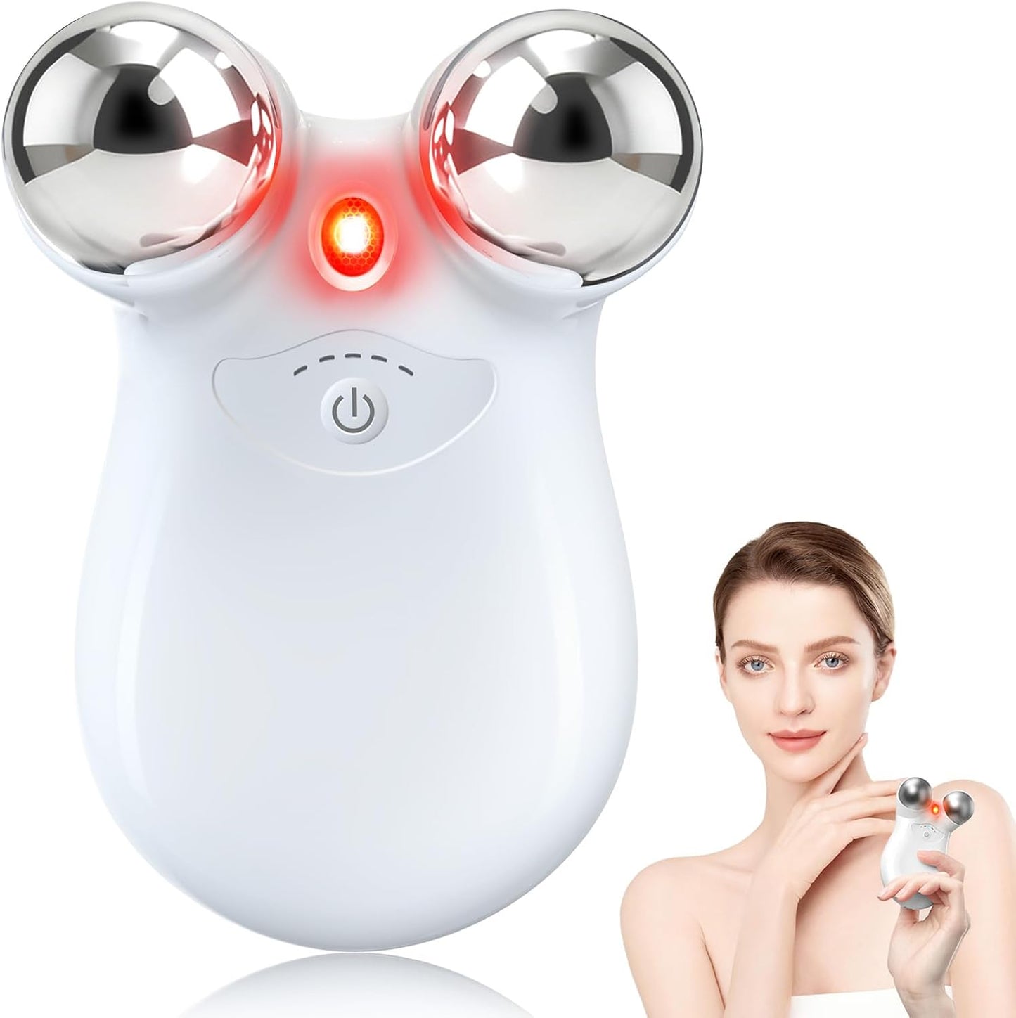 Dispositivo facial de microcorriente de luz roja 2 en 1 | Mejora la...