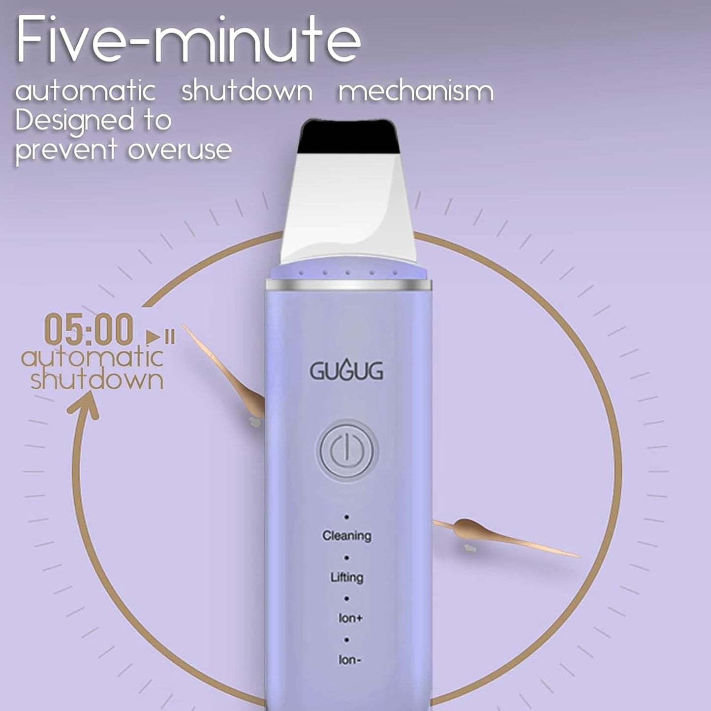 GUG - Espátula para exfoliante de piel, limpiador de poros con 4 mo...