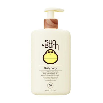Sun Bum Daily SPF 50 - Loción corporal de protector solar de amplio espectro hidratante con vitamina E - Vegano y conforme con la Ley 104 de Hawái (sin octinoxato ni oxibenzona) - Testado por