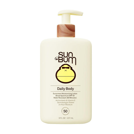 Sun Bum Daily SPF 50 - Loción corporal de protector solar de amplio espectro hidratante con vitamina E - Vegano y conforme con la Ley 104 de Hawái (sin octinoxato ni oxibenzona) - Testado por