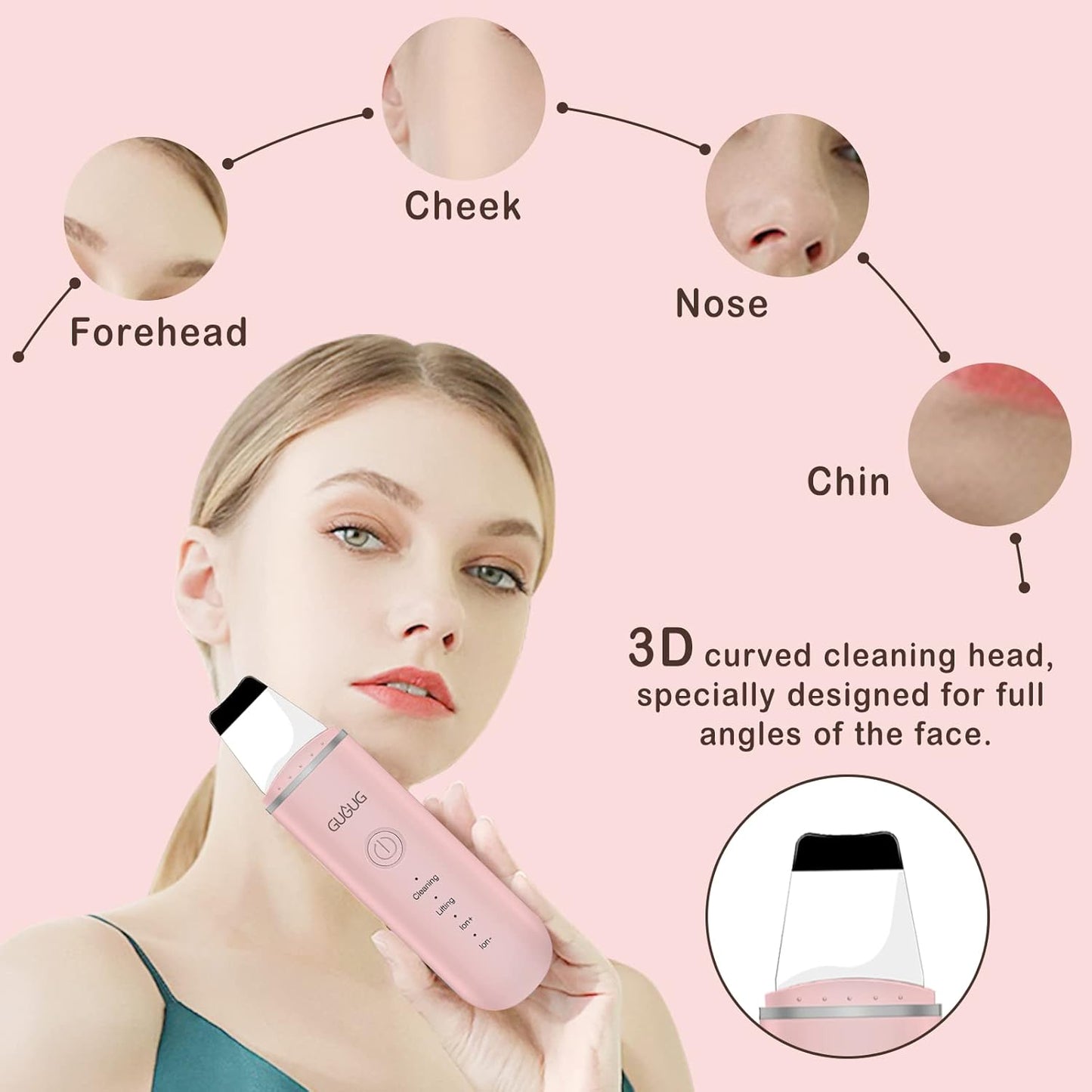 GUGUG Limpiador facial y limpiador de poros, removedor de puntos ne...