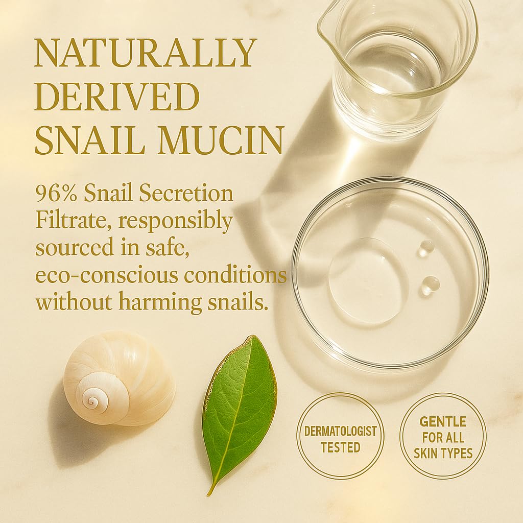 Advanced Snail 96% Mucin Power Essence 4.1 fl oz, Neatique SE96 - Suero hidratante y reparador de mucina de caracol para cara con filtrado de secreción de caracol para arrugas, piel opaca y líneas