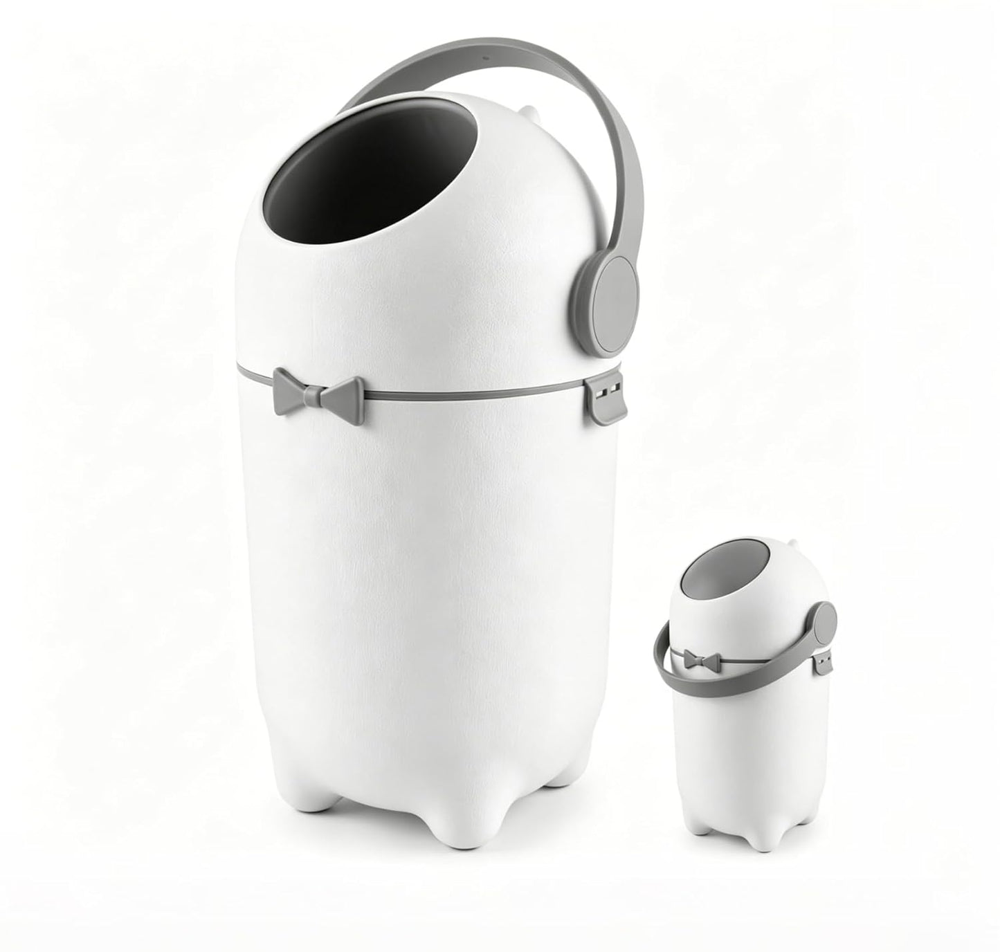 Fumweeb Cubo de pañales con tapa hermética, cubo de basura para pañ...